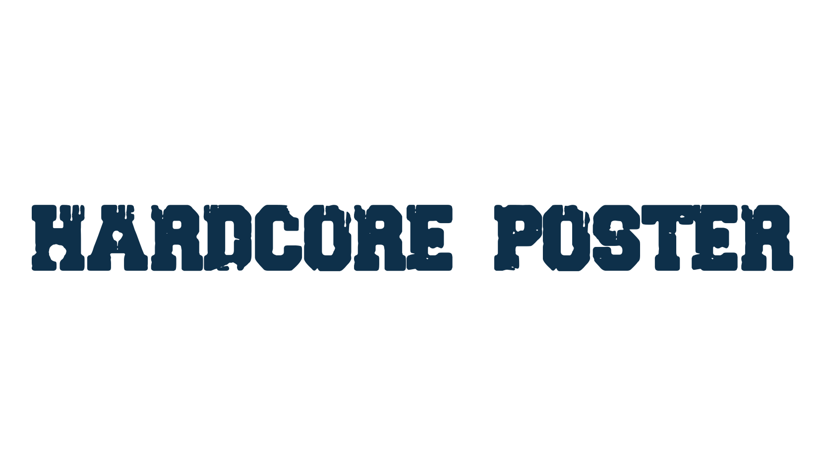 Hardcore Poster, old school font preview