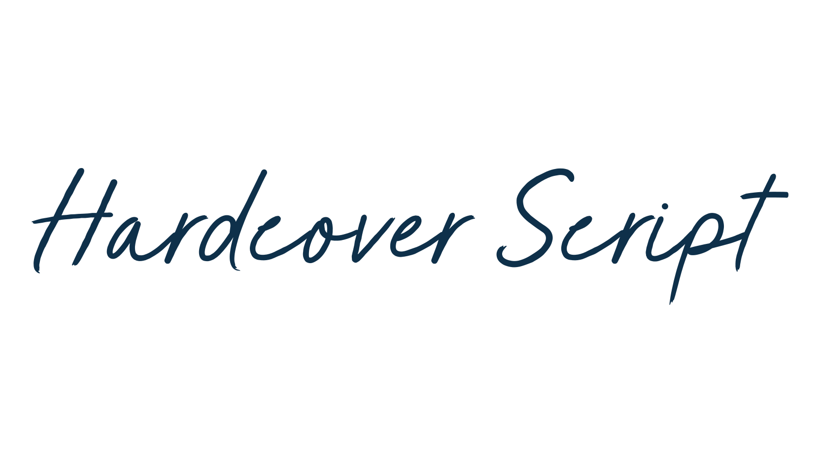 Hardcover Script, handwriting font preview