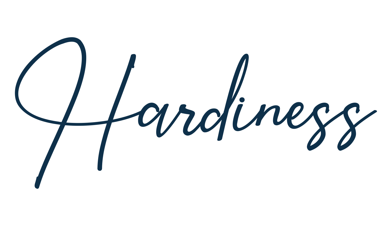 Hardiness, handwriting font preview
