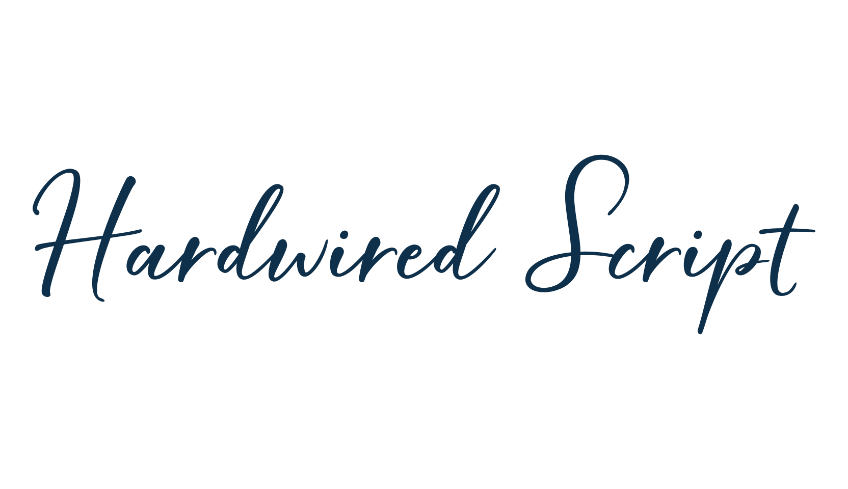 Hardwired Script, handwriting font preview