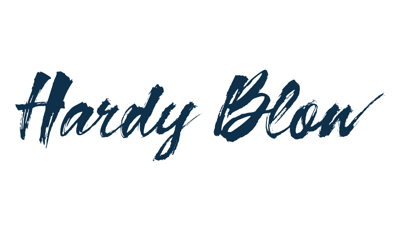 Hardy Blow, script brush fancy decorative calligraphy font preview