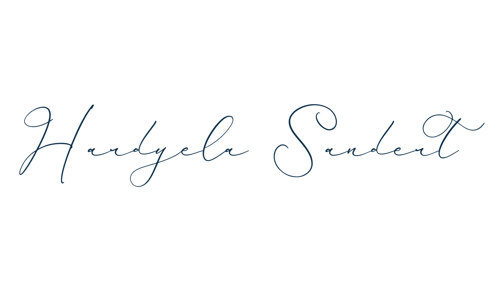 Hardyela Sandert, script handwritten fancy decorative calligraphy font preview