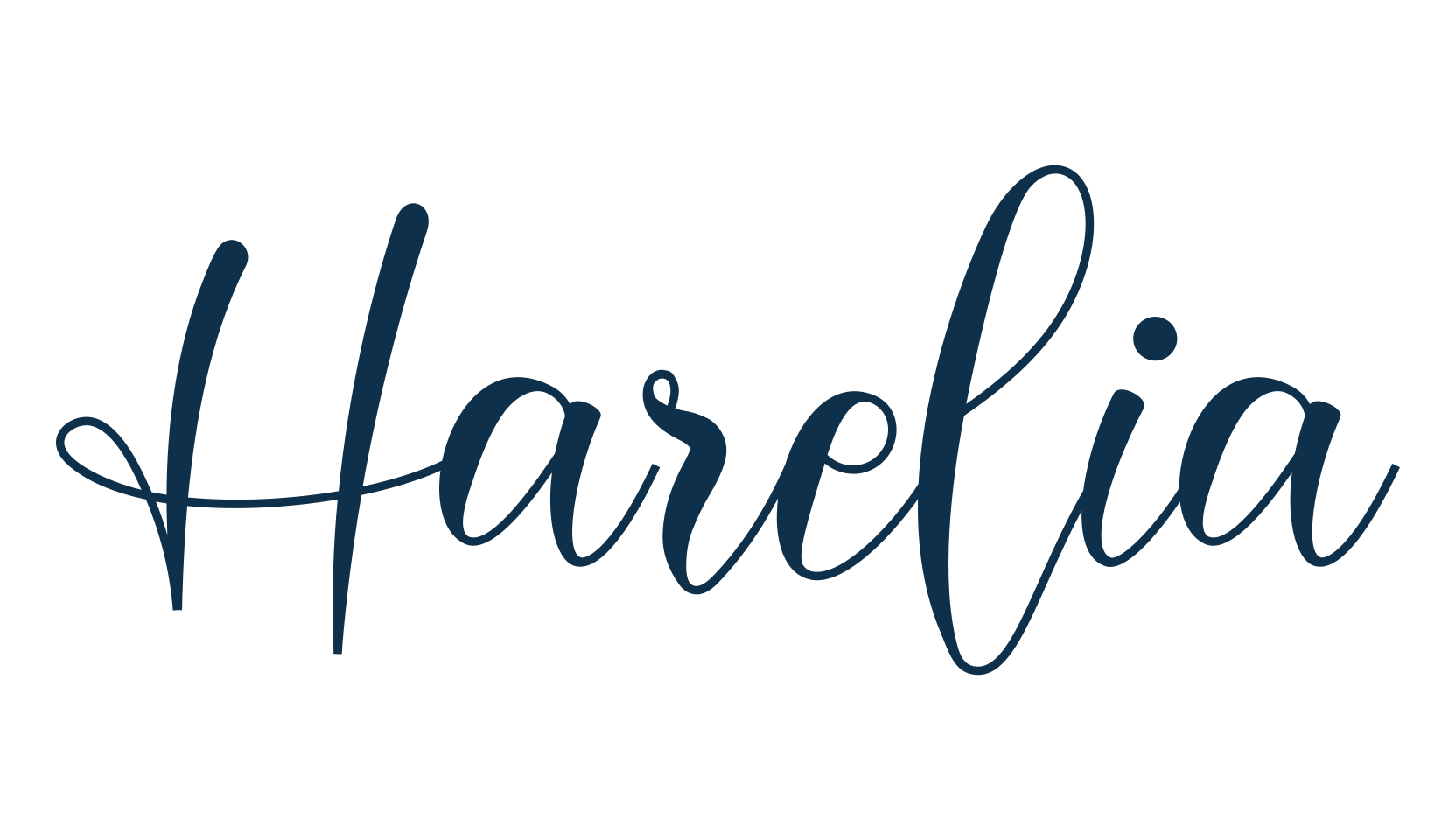 Harelia, calligraphy font preview