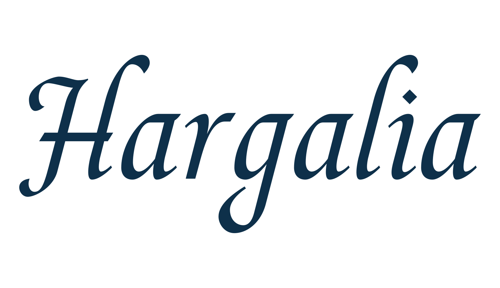 Hargalia, calligraphy font preview