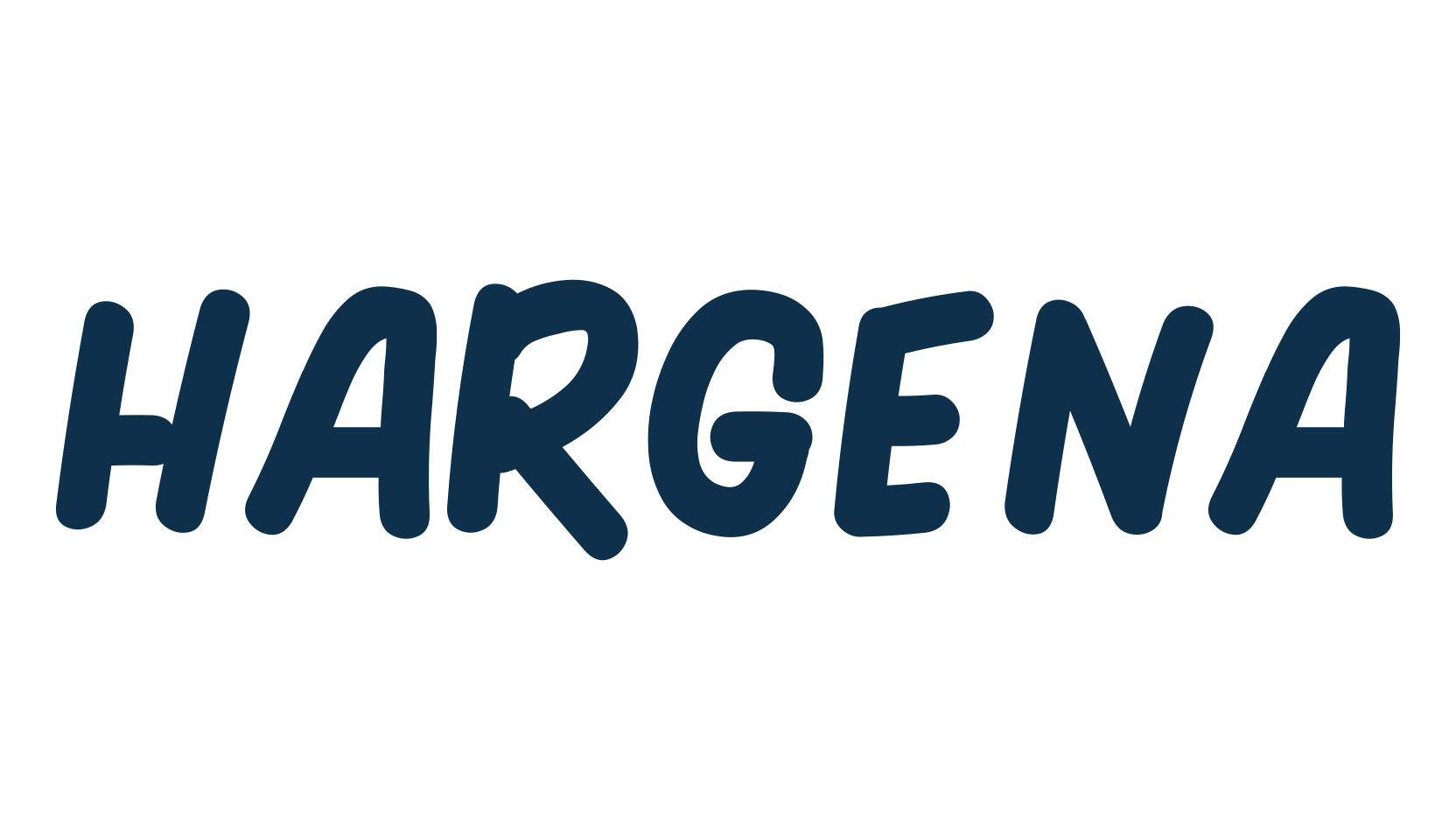 Hargena, cartoon font preview
