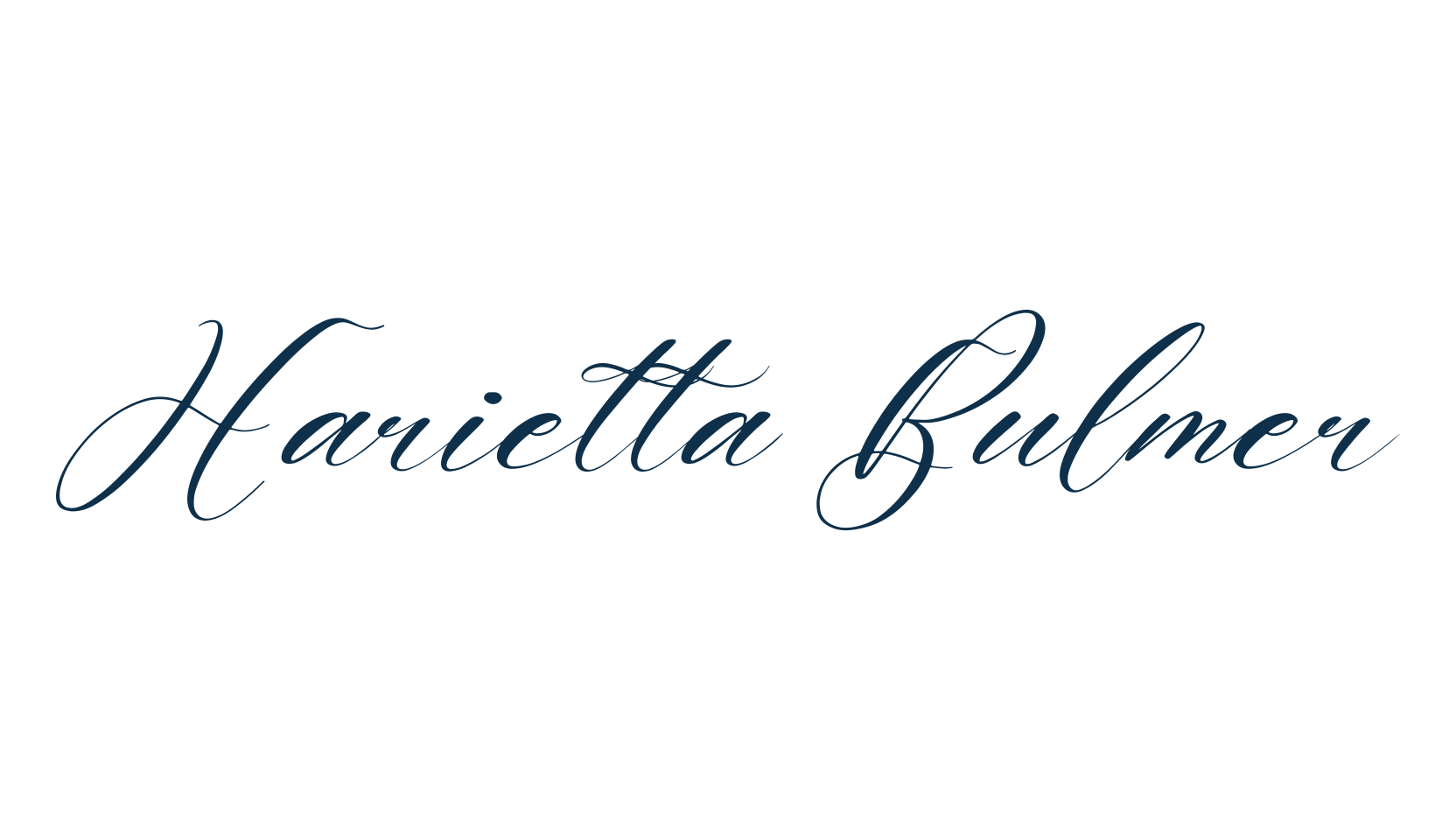 Harietta Bulmer, script calligraphy fancy decorative font preview