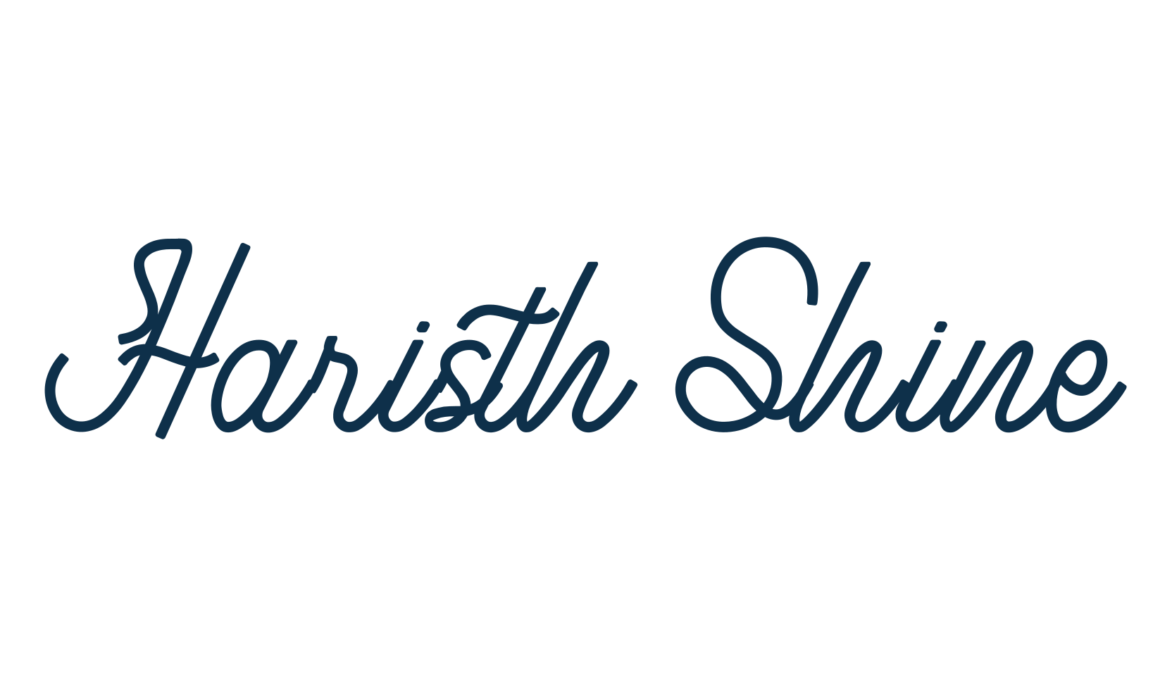 Haristh Shine, fancy various decorative script calligraphy font preview