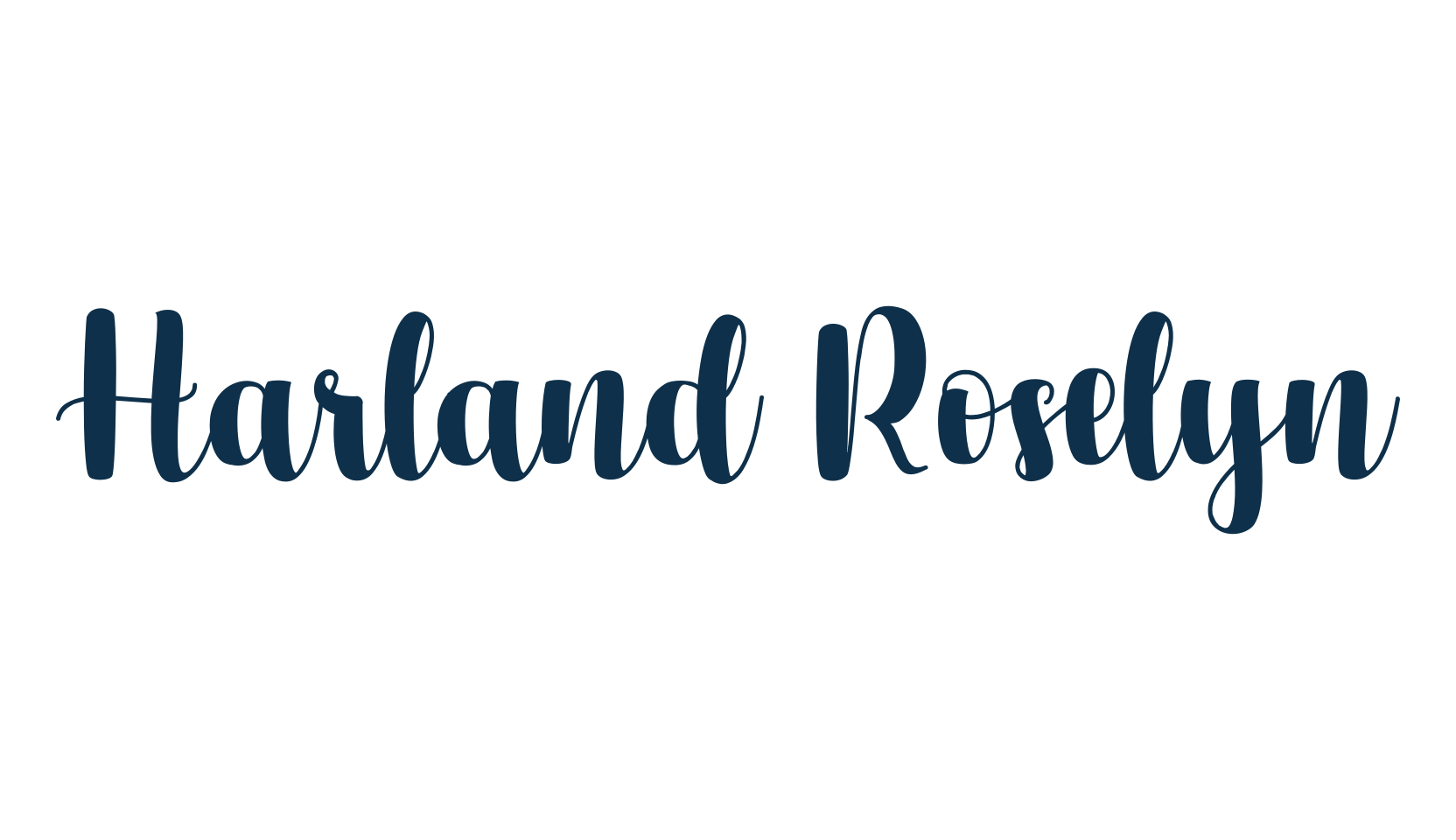 Harland Roselyn, script calligraphy fancy decorative font preview