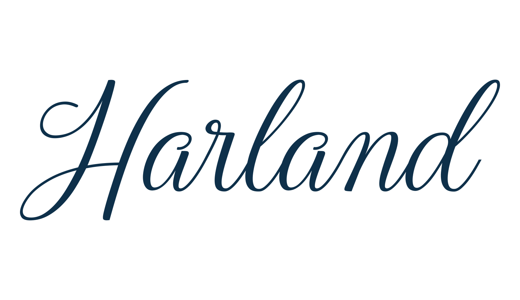 Harland, script calligraphy fancy decorative font preview