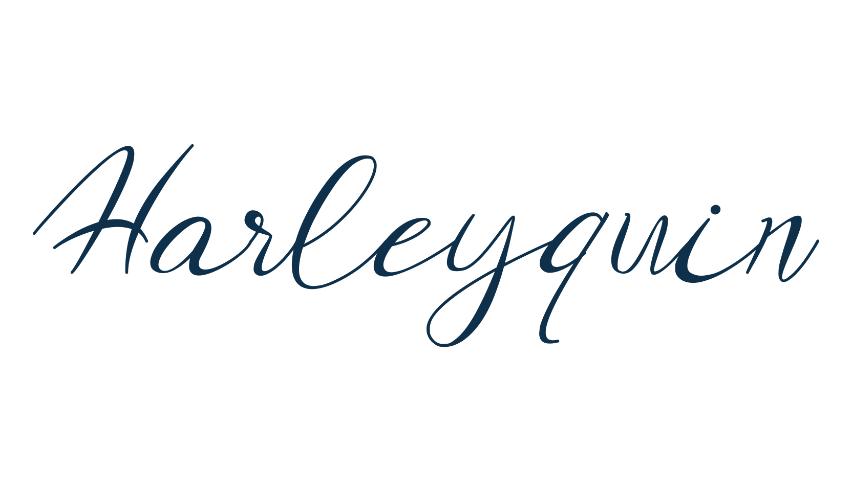 Harleyquin, handwriting font preview