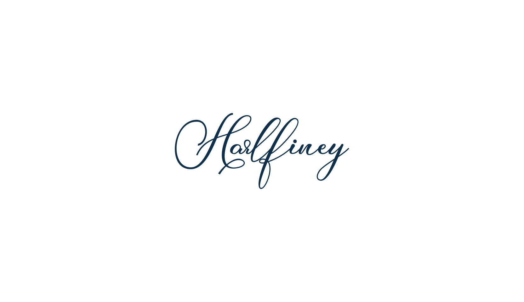 Harlfiney, script calligraphy fancy decorative font preview