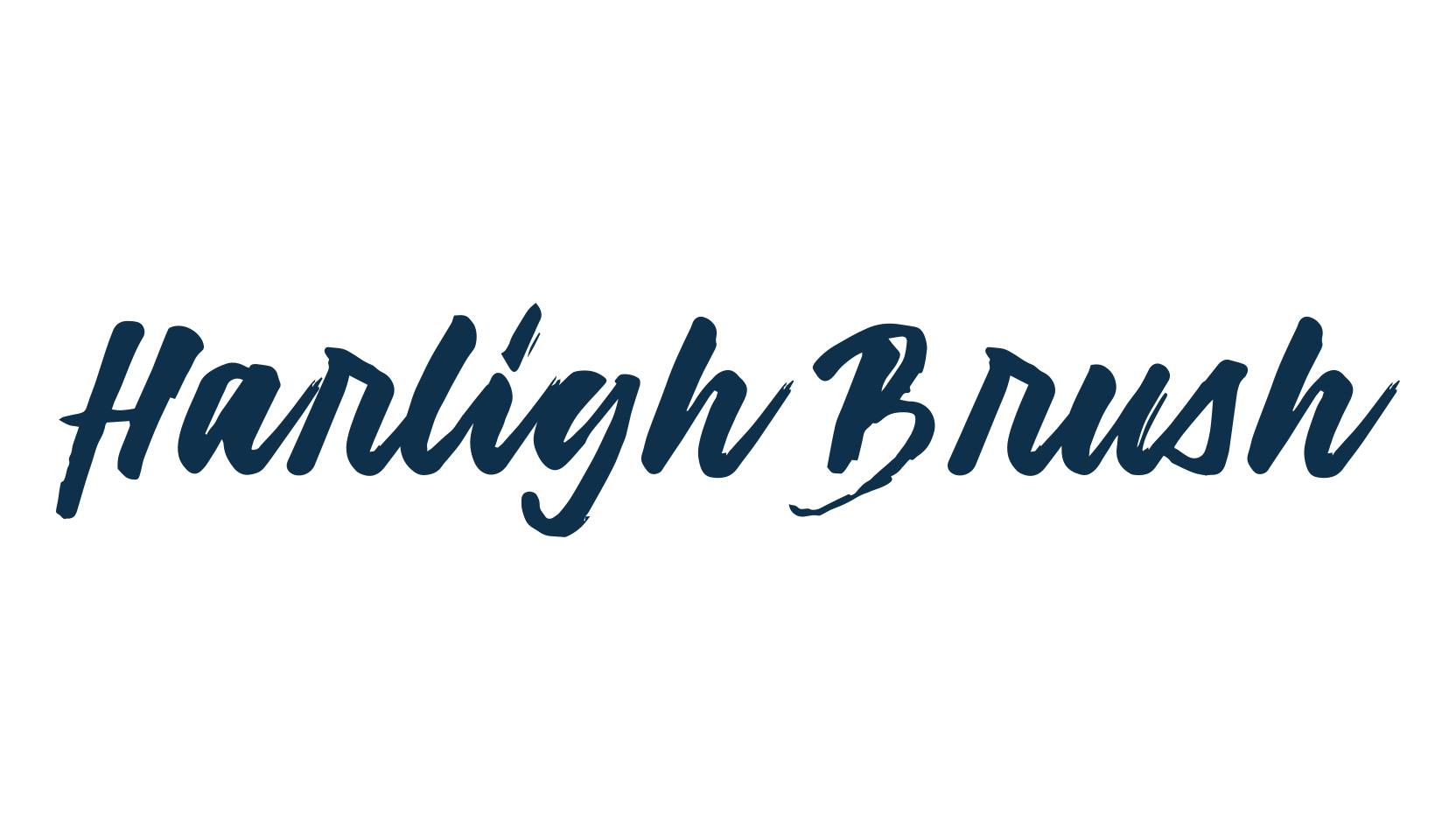 Harligh Brush, brush font preview