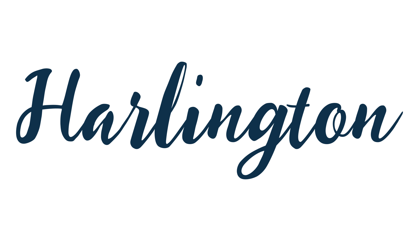 Harlington, calligraphy font preview