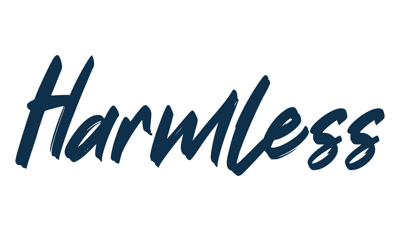 Harmless, script brush fancy decorative calligraphy font preview