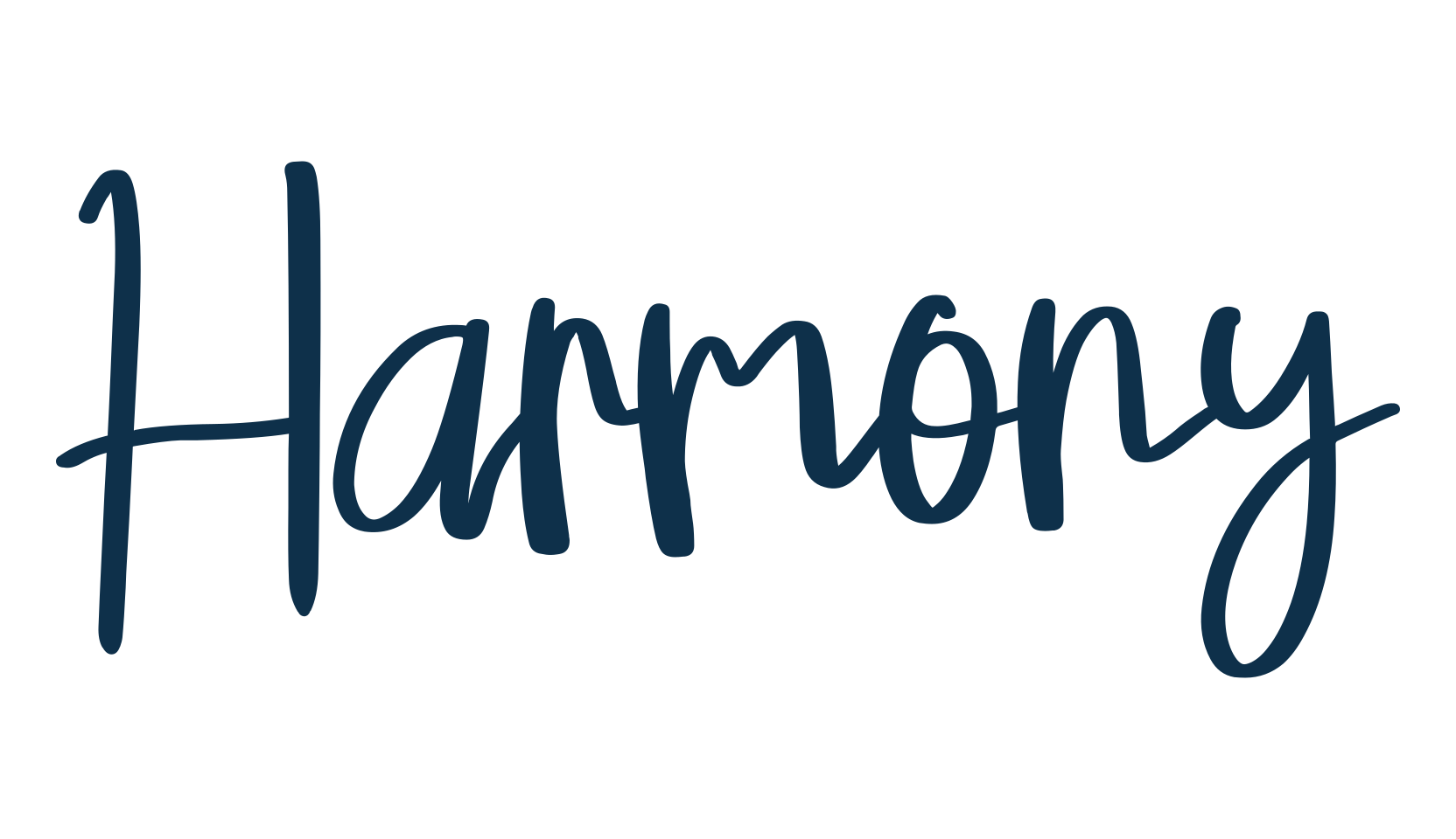 Harmony, handwriting font preview