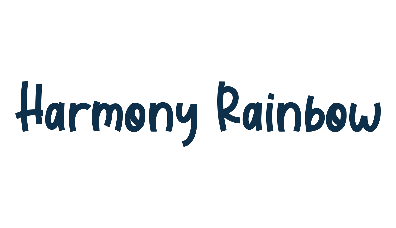 Harmony Rainbow, fancy cartoon decorative font preview