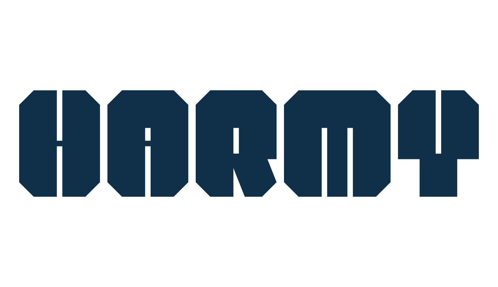 Harmy, techno square sci-fi font preview