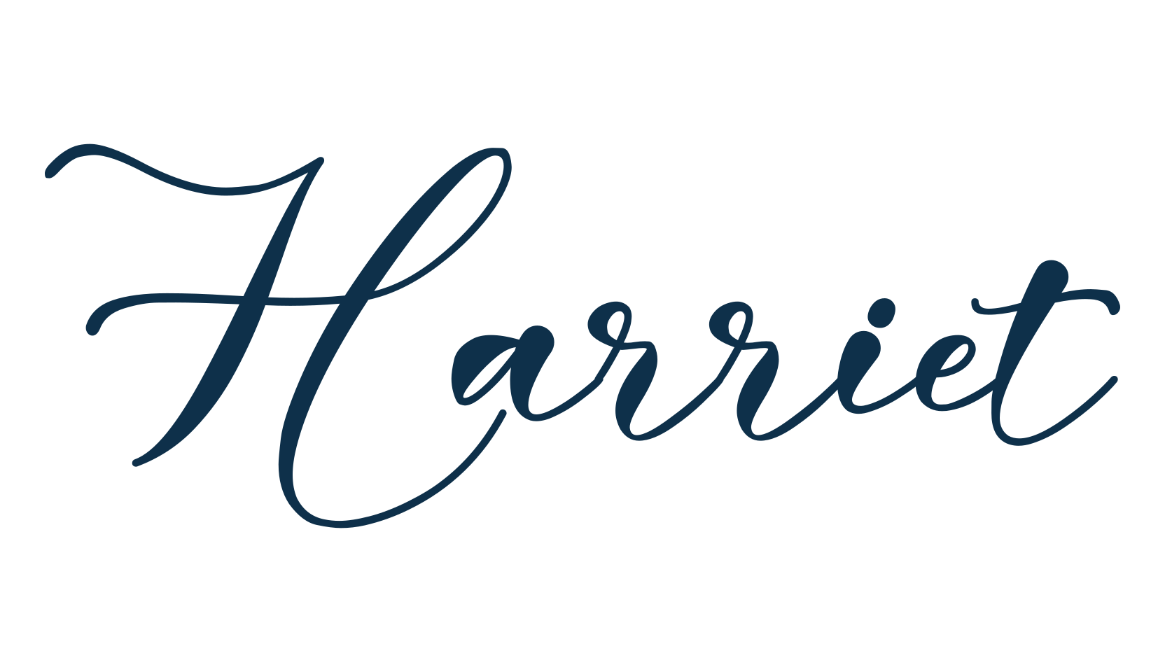 Harriet, calligraphy font preview