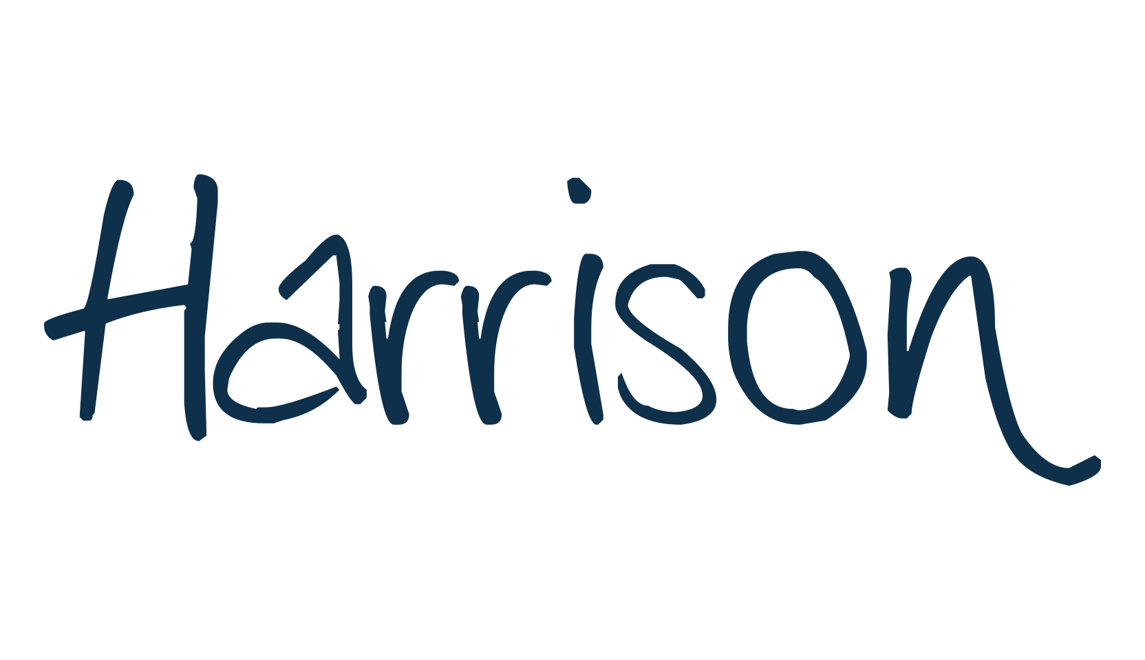 Harrison, script handwritten fancy decorative calligraphy font preview