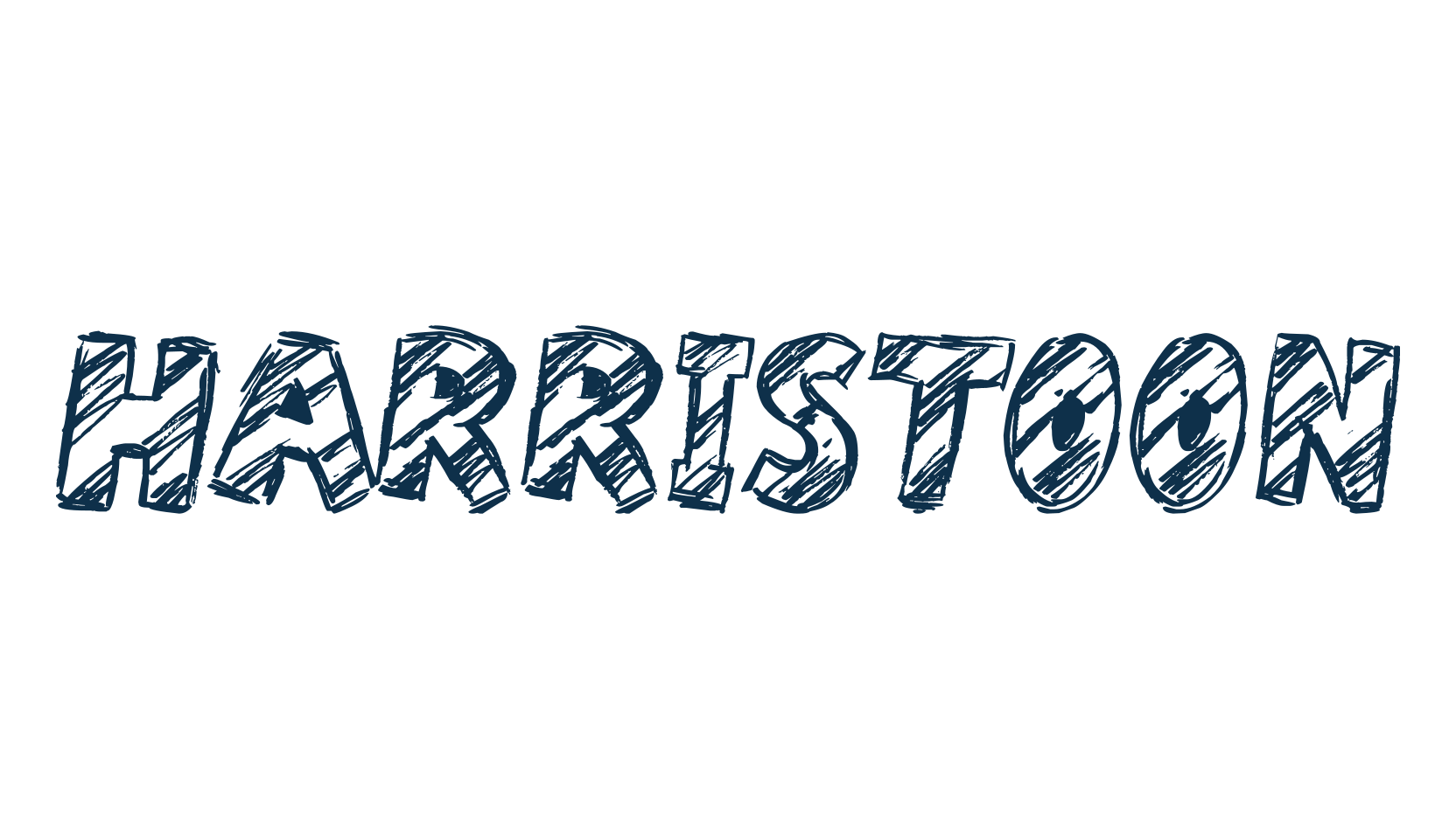 Harristoon, fancy cartoon decorative font preview