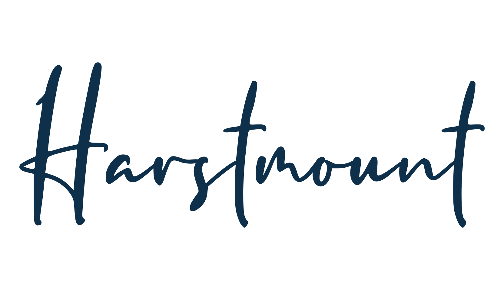 Harstmount, script handwritten fancy decorative calligraphy font preview