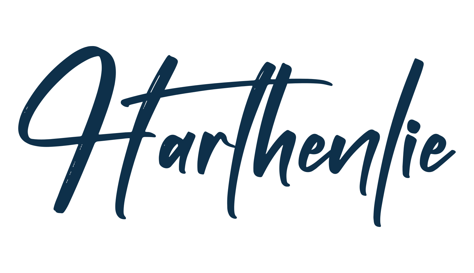 Harthenlie, script handwritten fancy decorative calligraphy font preview