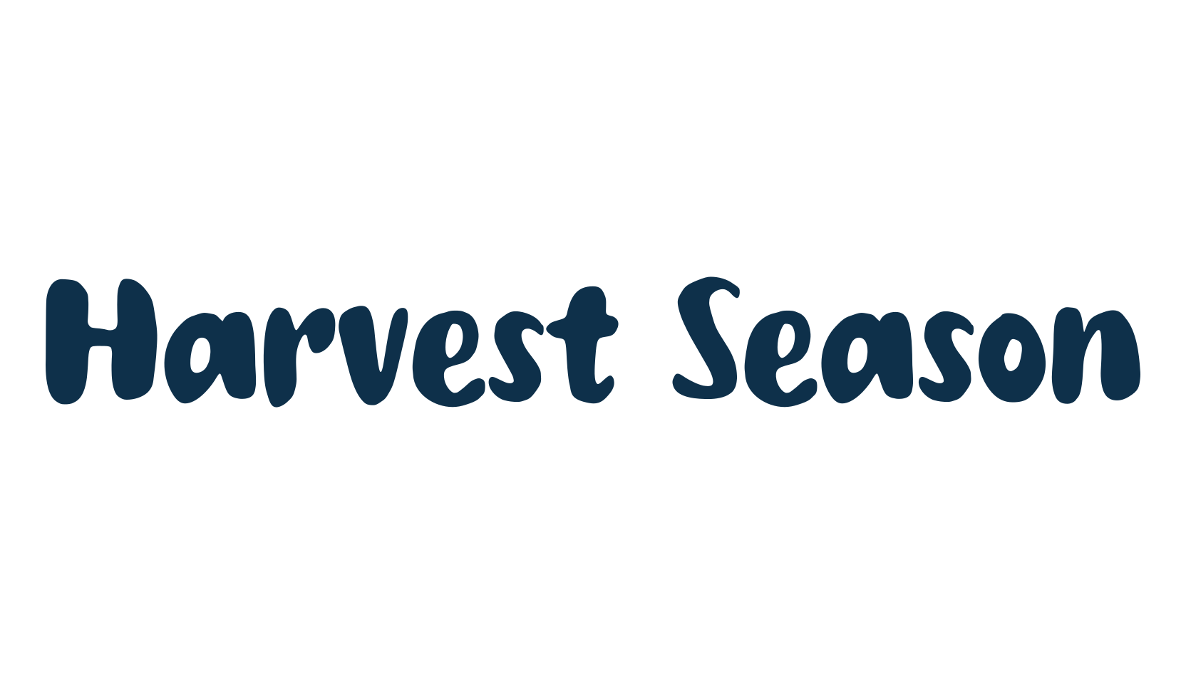 Harvest Season, cartoon font preview