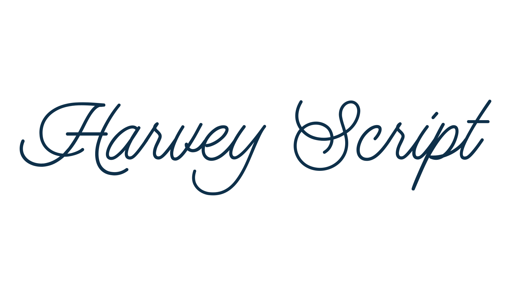 Harvey Script, various font preview