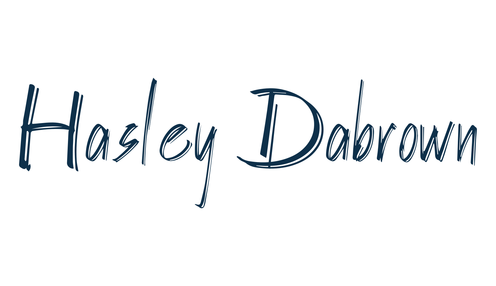 Hasley Dabrown, brush font preview