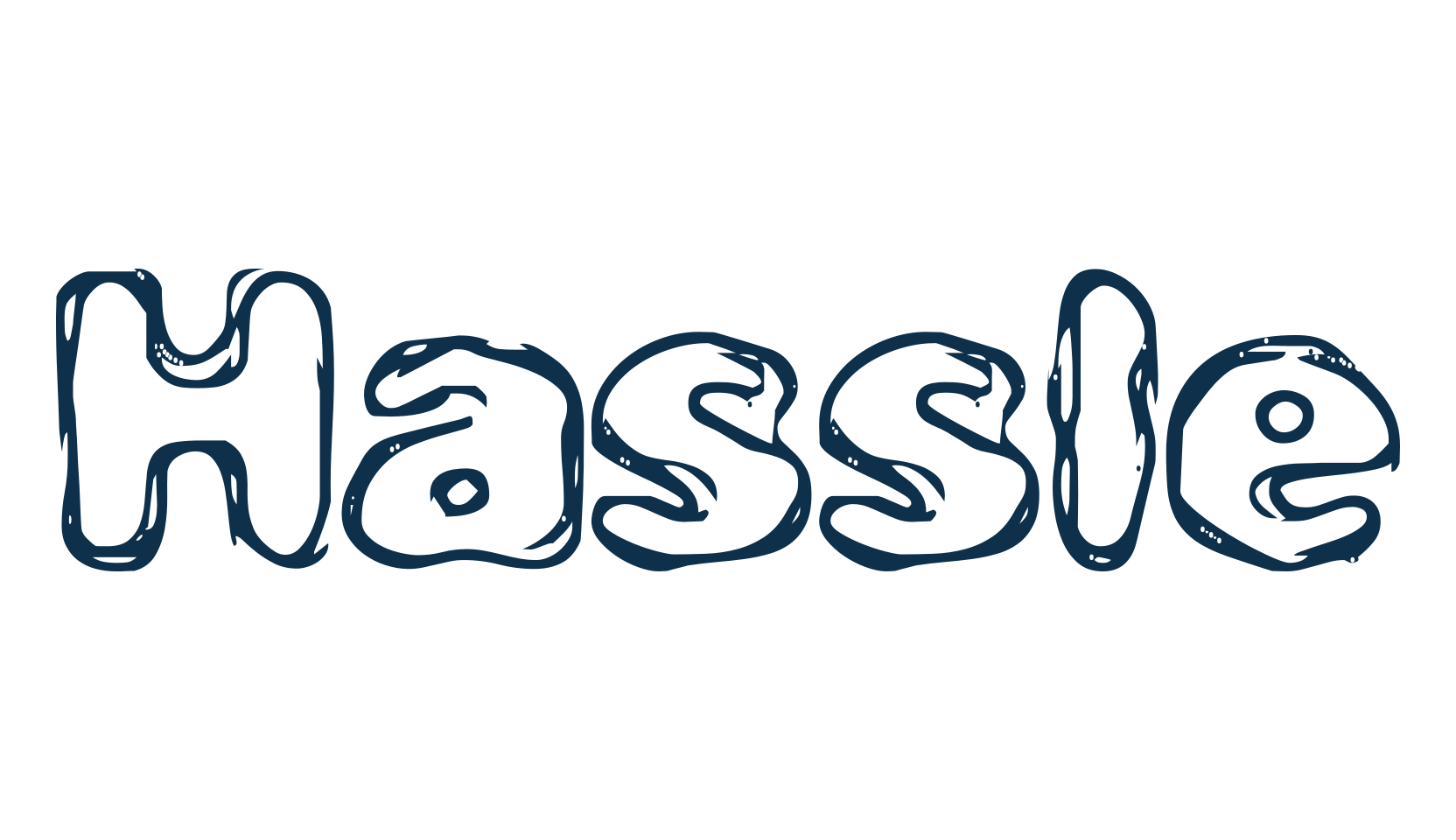 Hassle, cartoon font preview