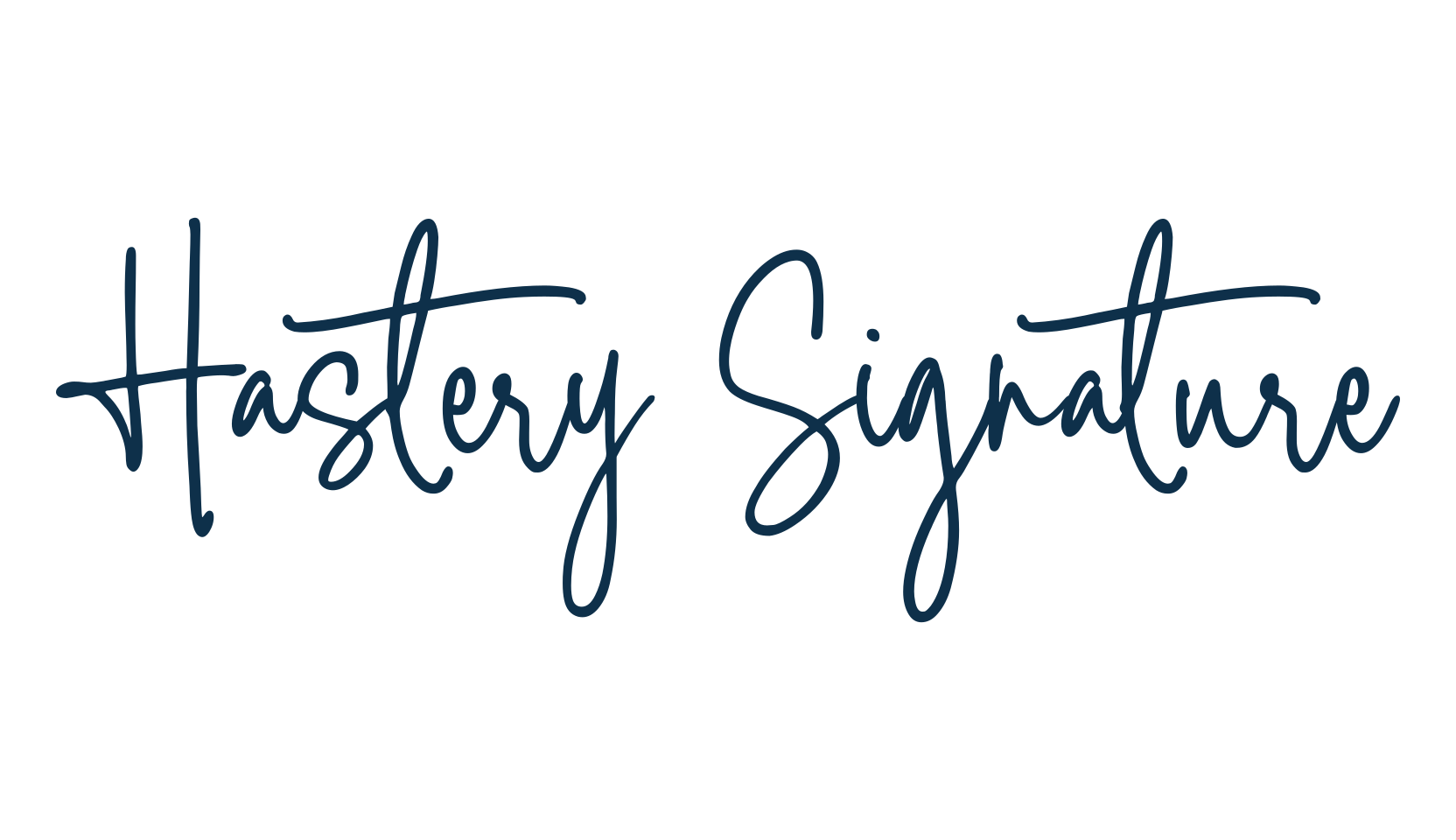 Hastery Signature, handwriting font preview