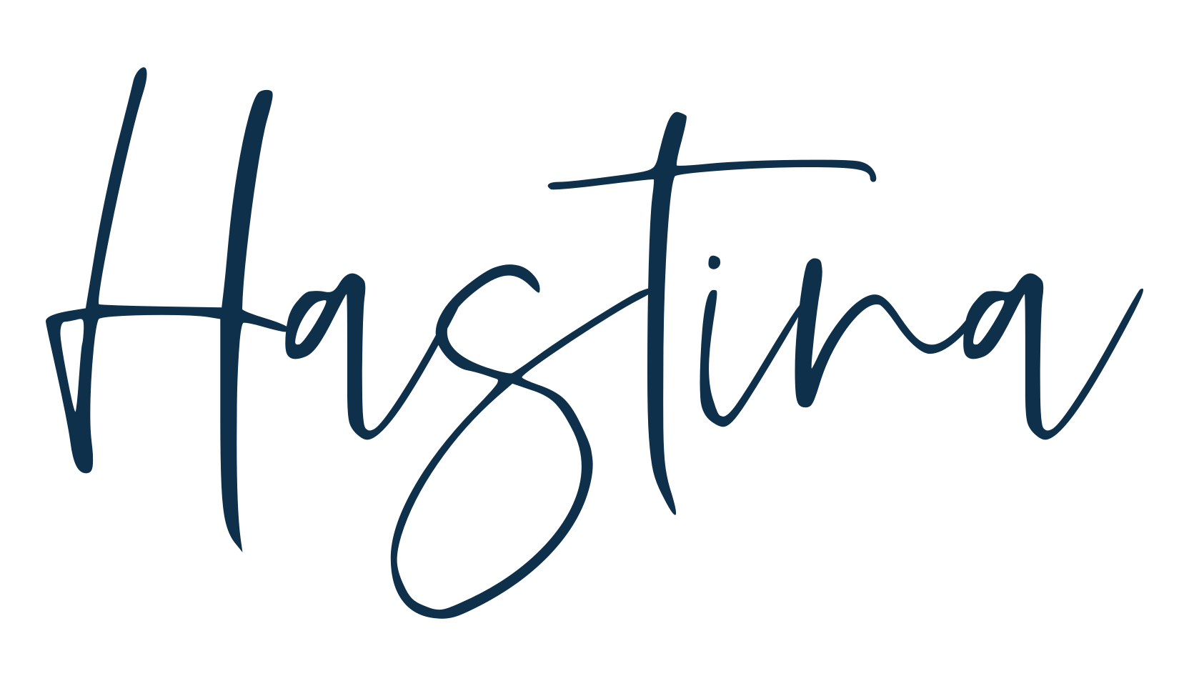 Hastina, handwriting font preview
