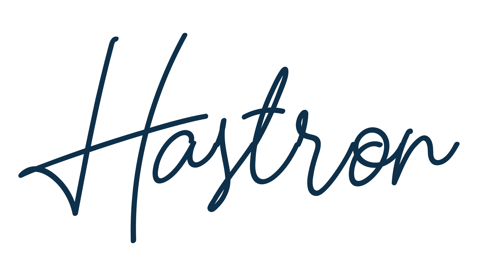 Hastron, handwriting font preview