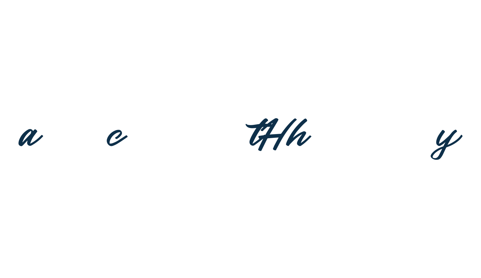 Hatchy, brush font preview