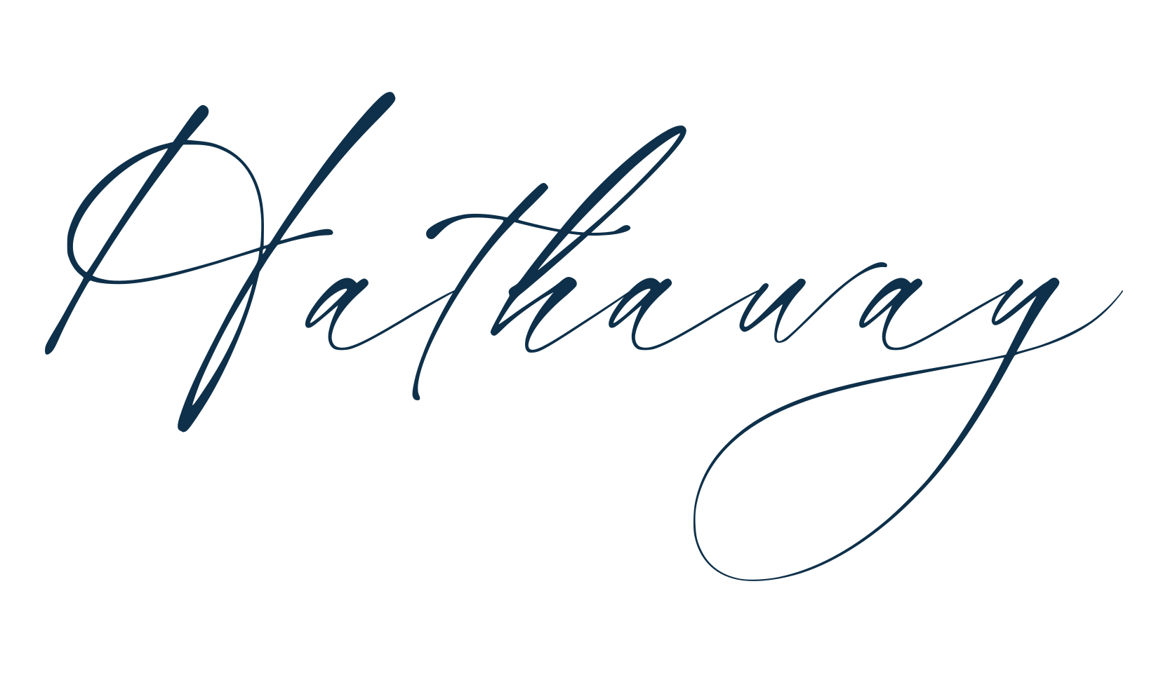 Hathaway, handwriting font preview