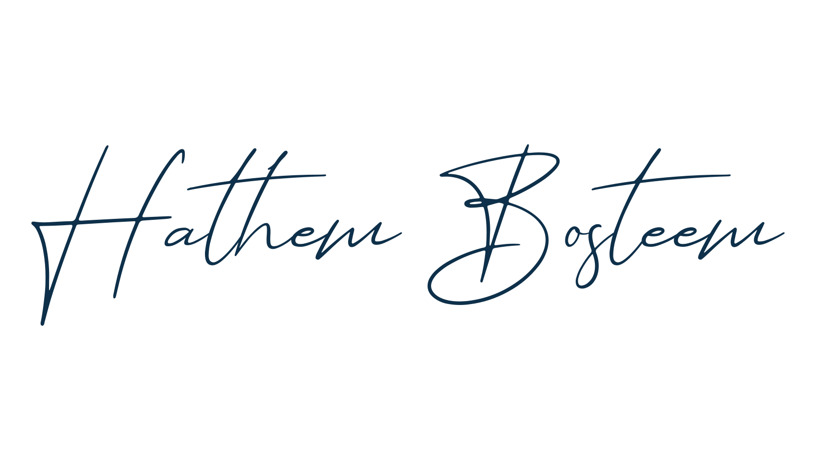 Hathem Bosteem, script handwritten fancy decorative calligraphy font preview