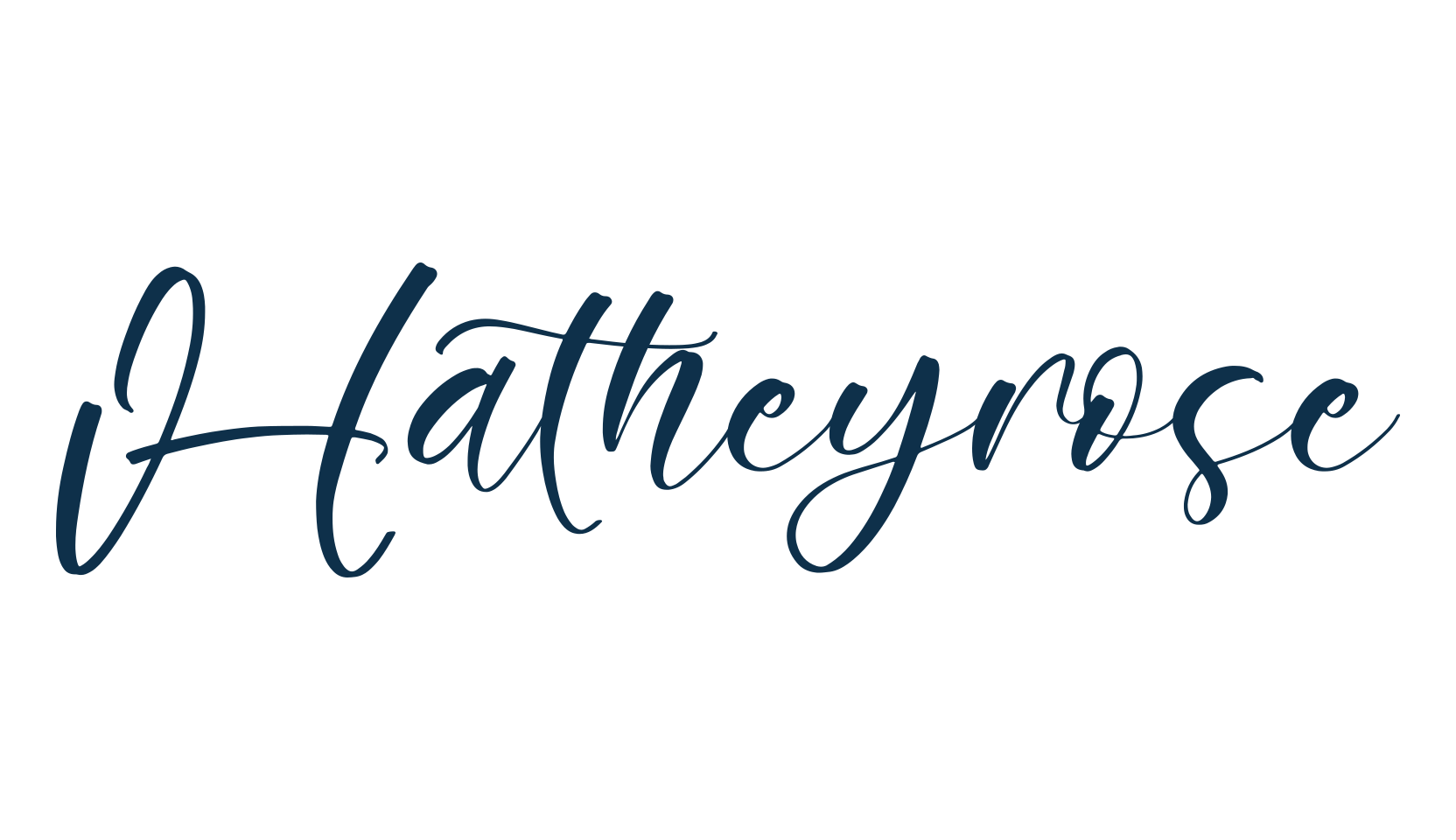 Hatheyrose, handwriting font preview