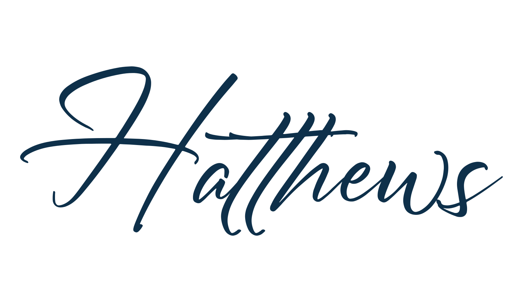 Hatthews, script handwritten fancy decorative calligraphy font preview