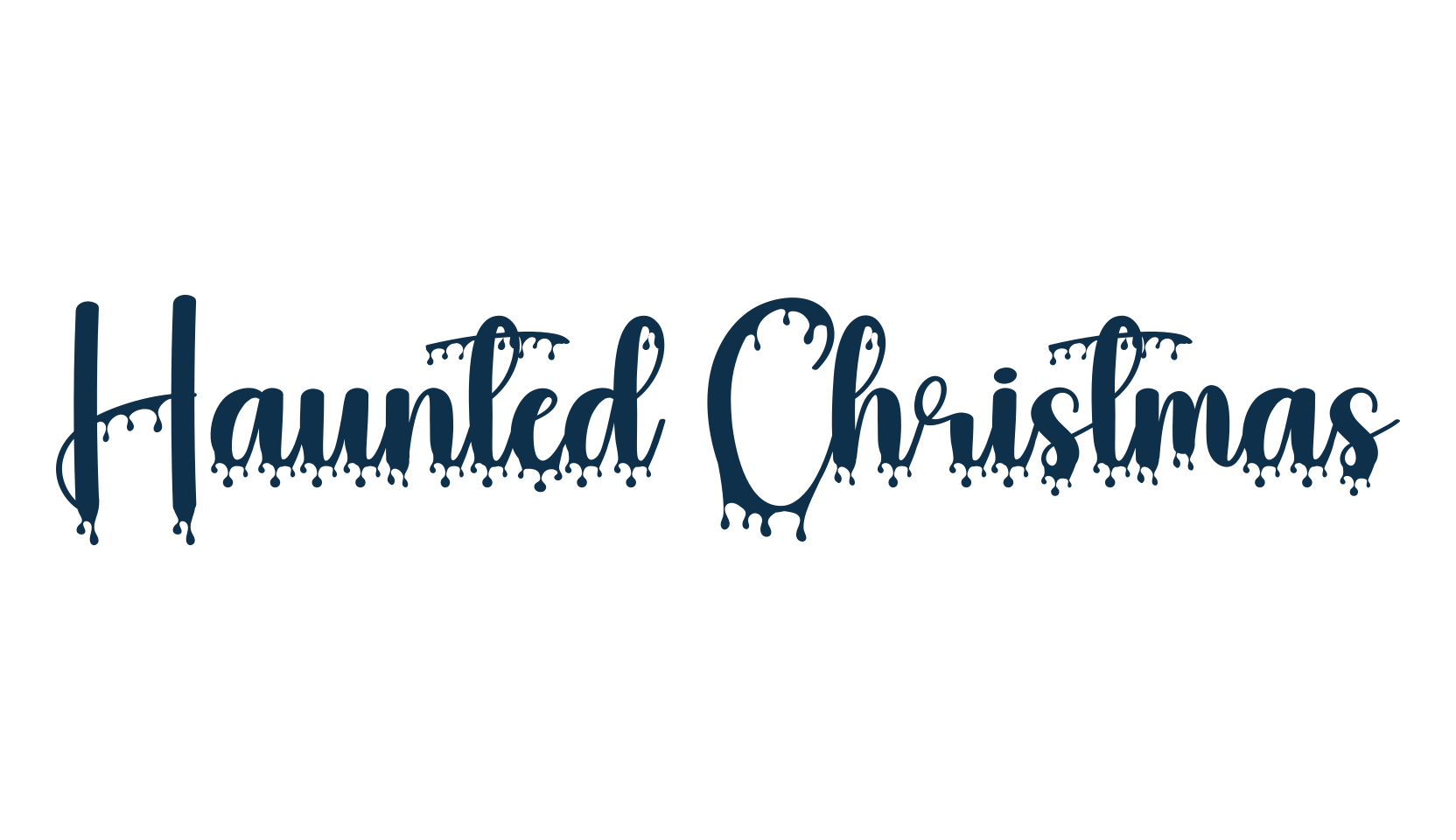 Haunted Christmas, fancy decorative font preview