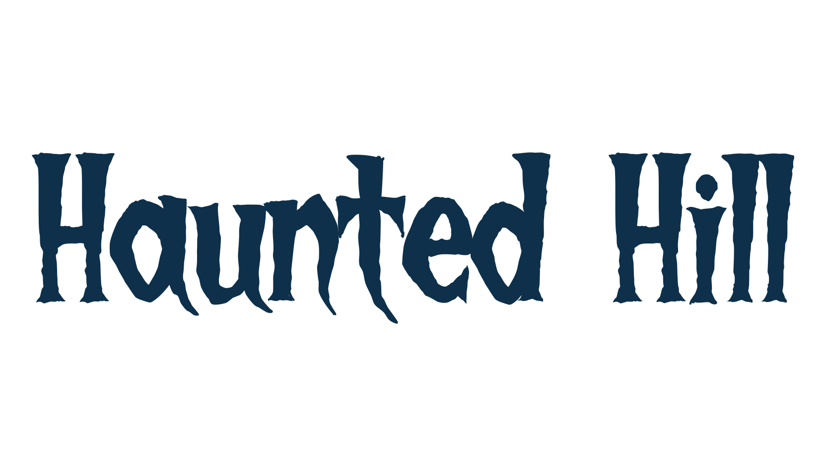 Haunted Hill, halloween font preview