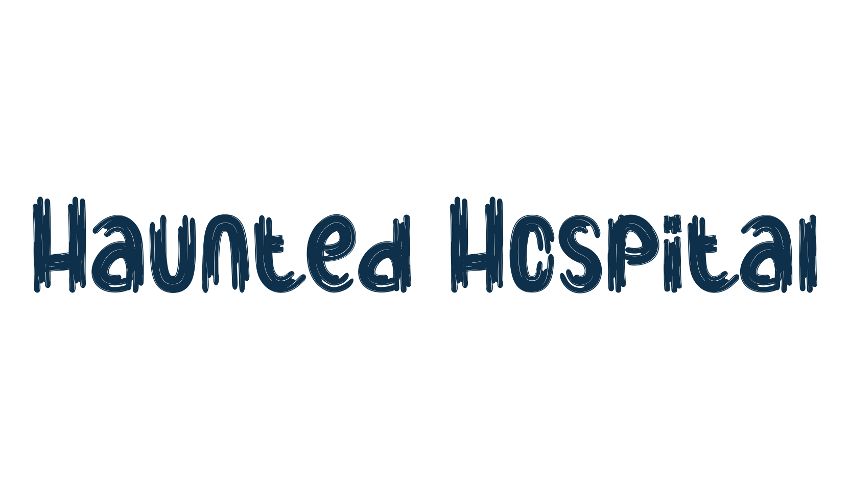 Haunted Hospital, fancy decorative font preview