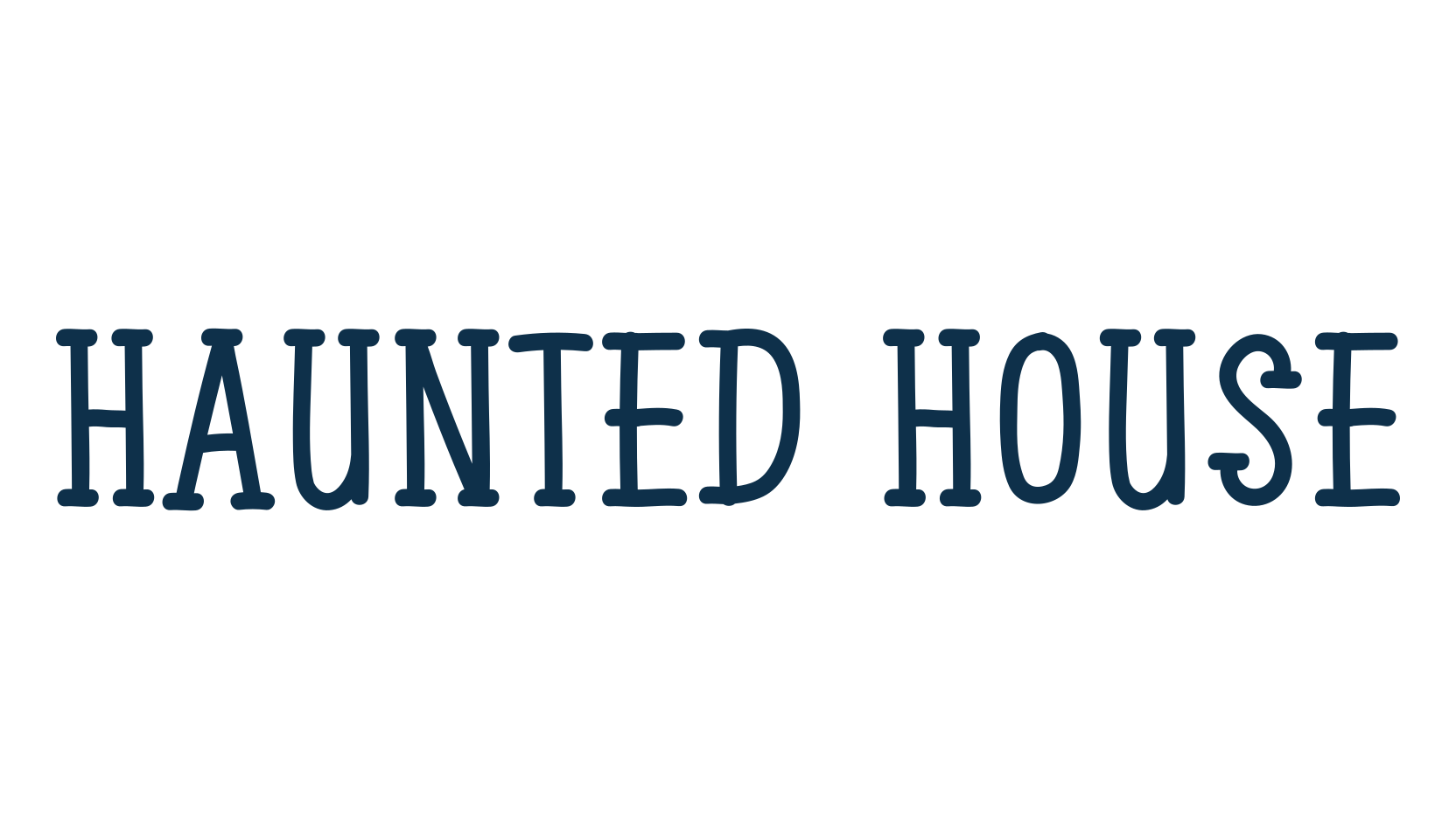 Haunted House, various font preview
