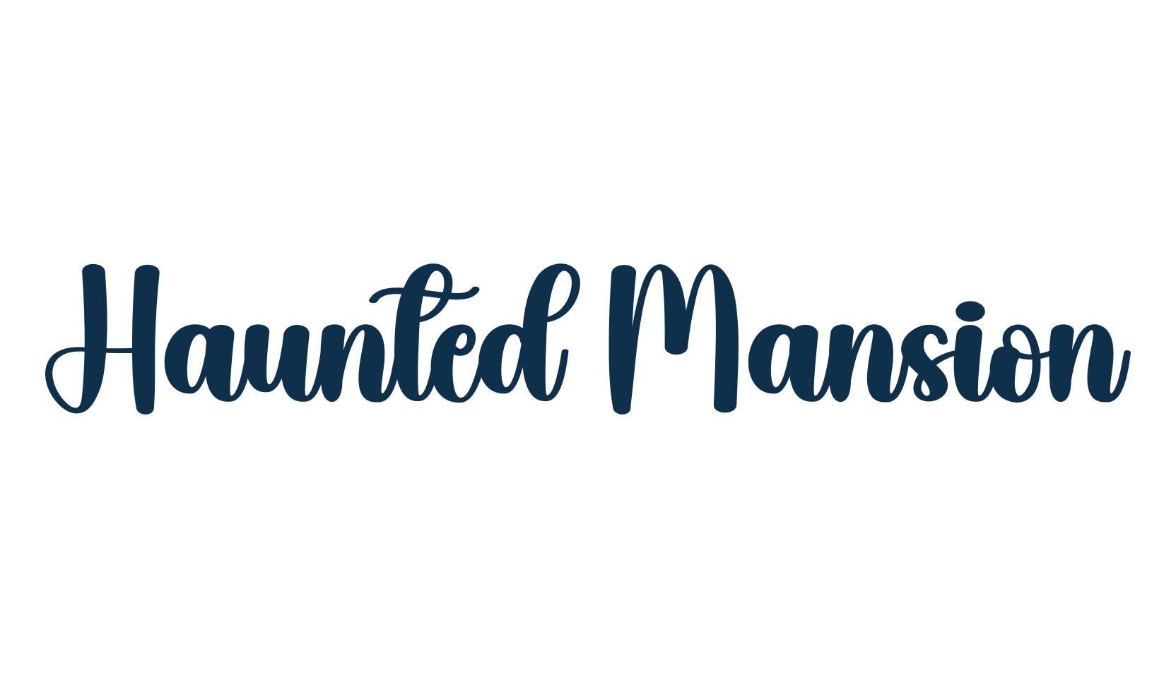 Haunted Mansion, fancy various decorative script calligraphy font preview