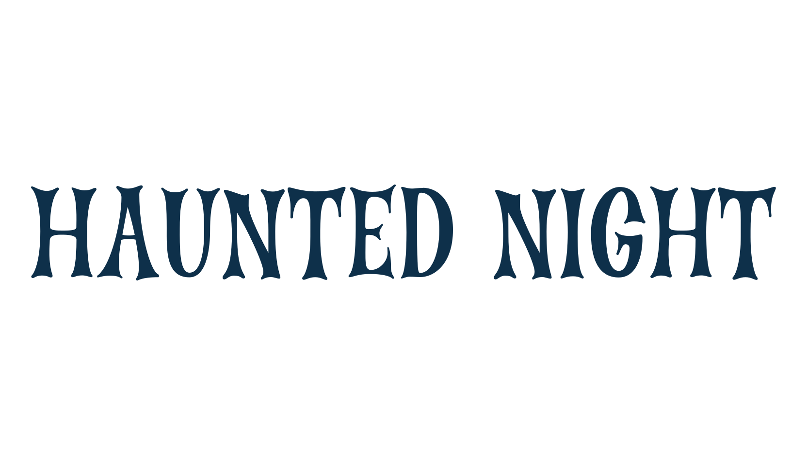 Haunted Night, display market font preview