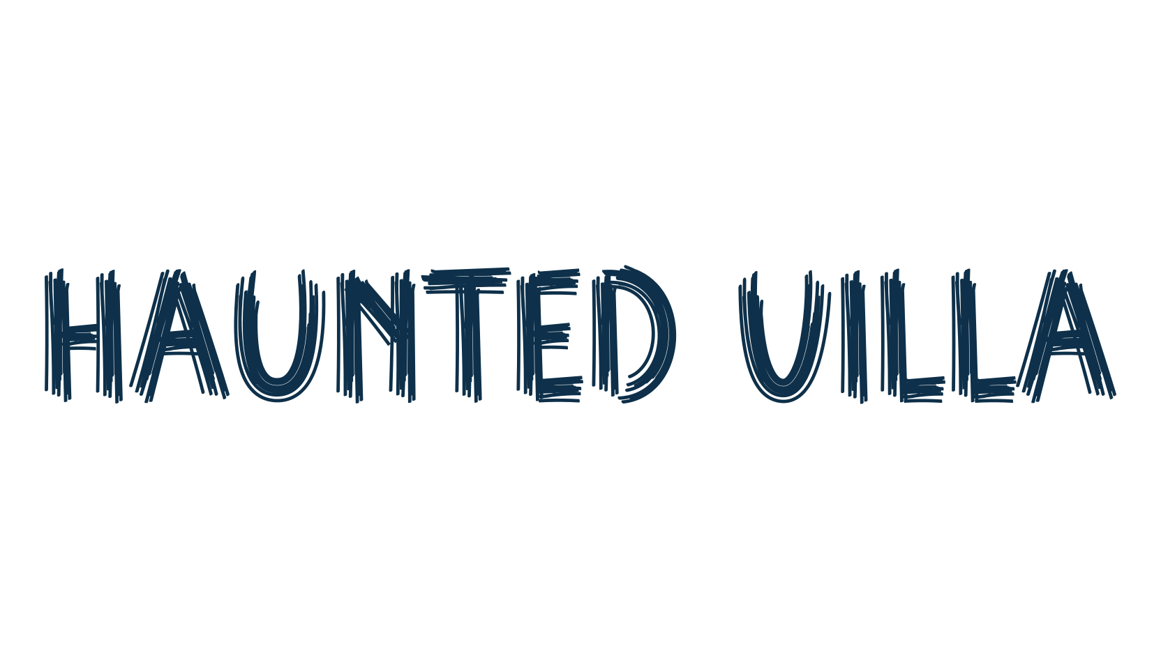 Haunted Villa, halloween font preview
