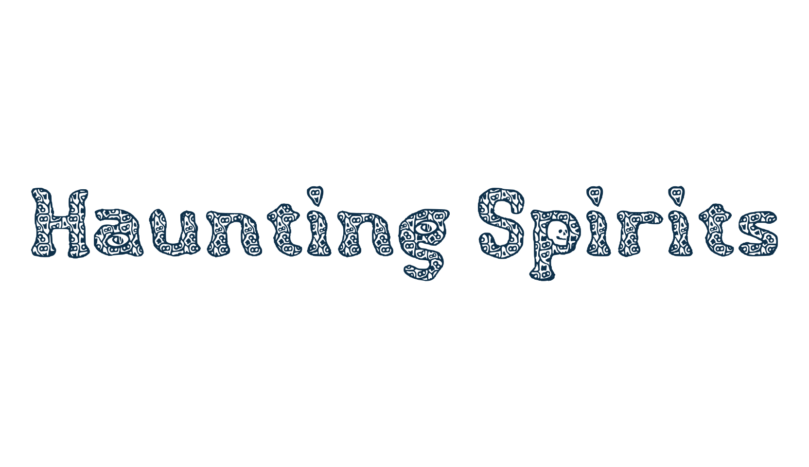 Haunting Spirits, fancy decorative font preview