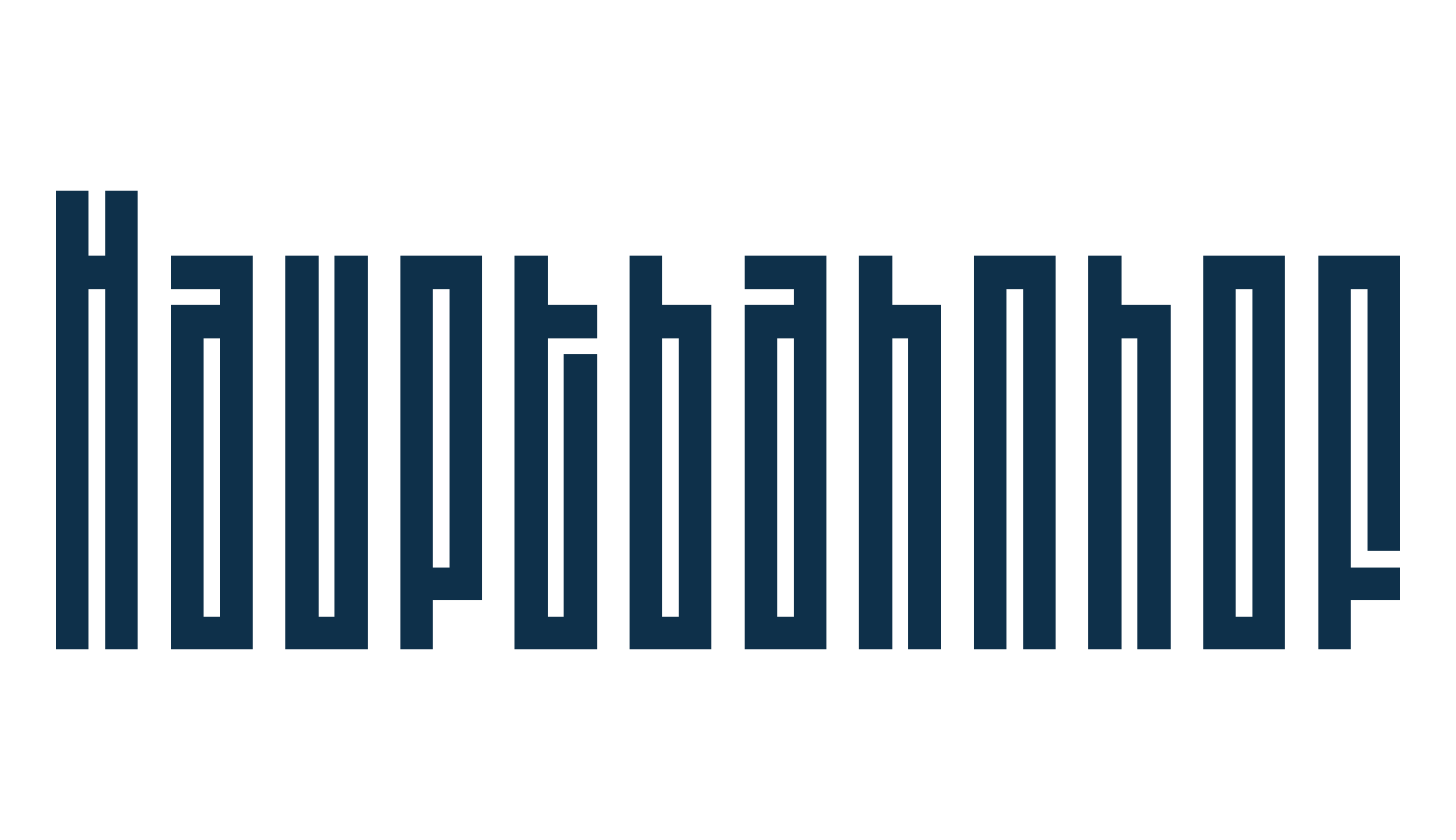 Hauptbahnhof, techno square sci-fi font preview