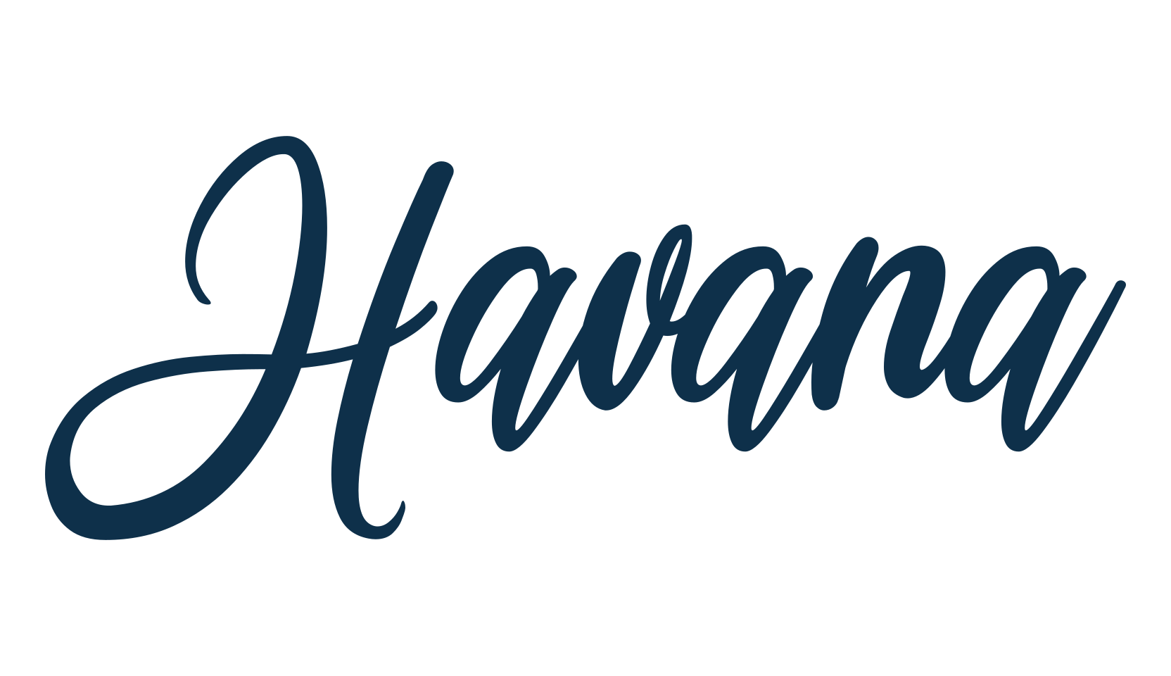 Havana (havana-2), calligraphy font preview