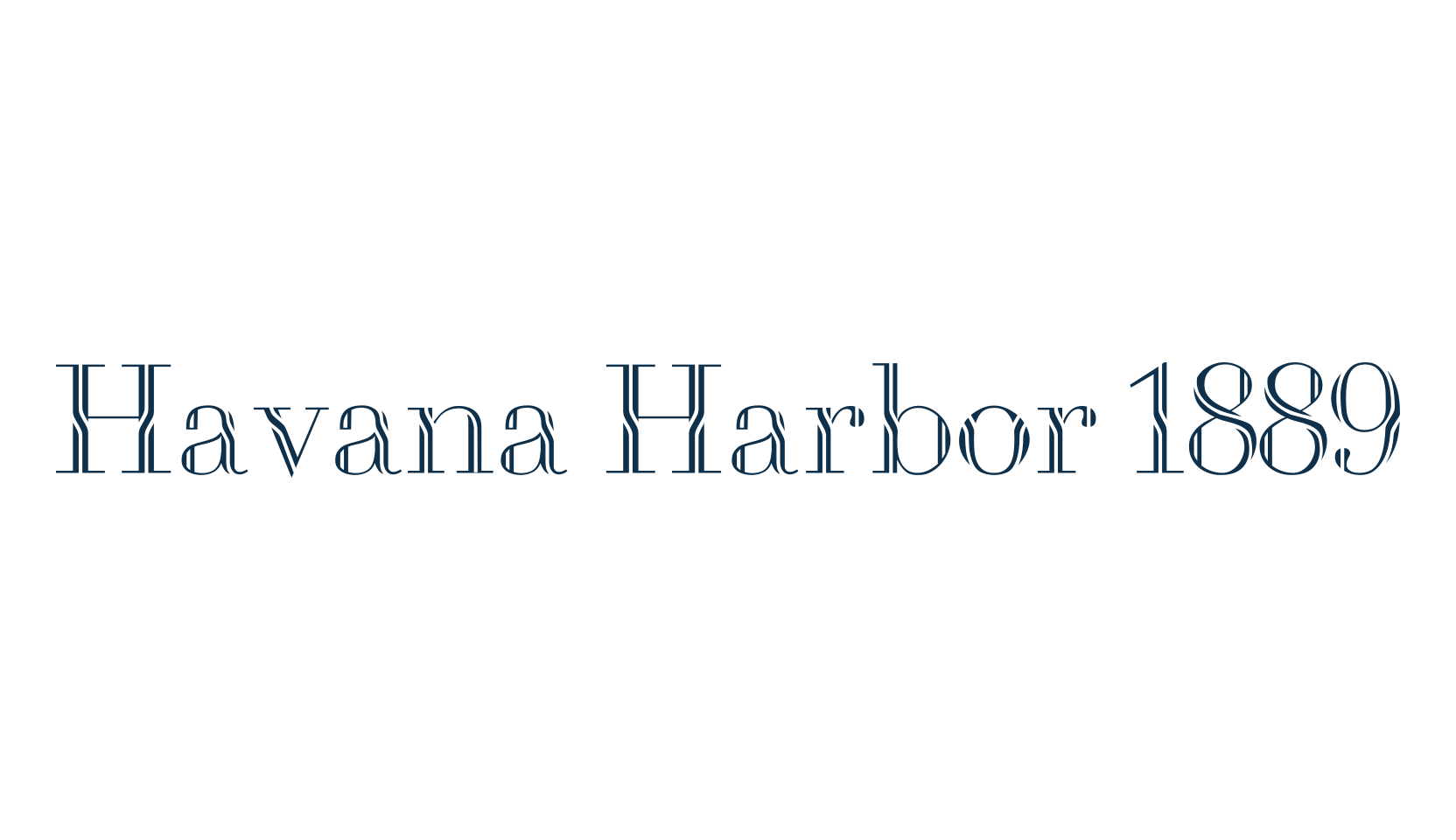 Havana Harbor 1889, fancy retro decorative font preview