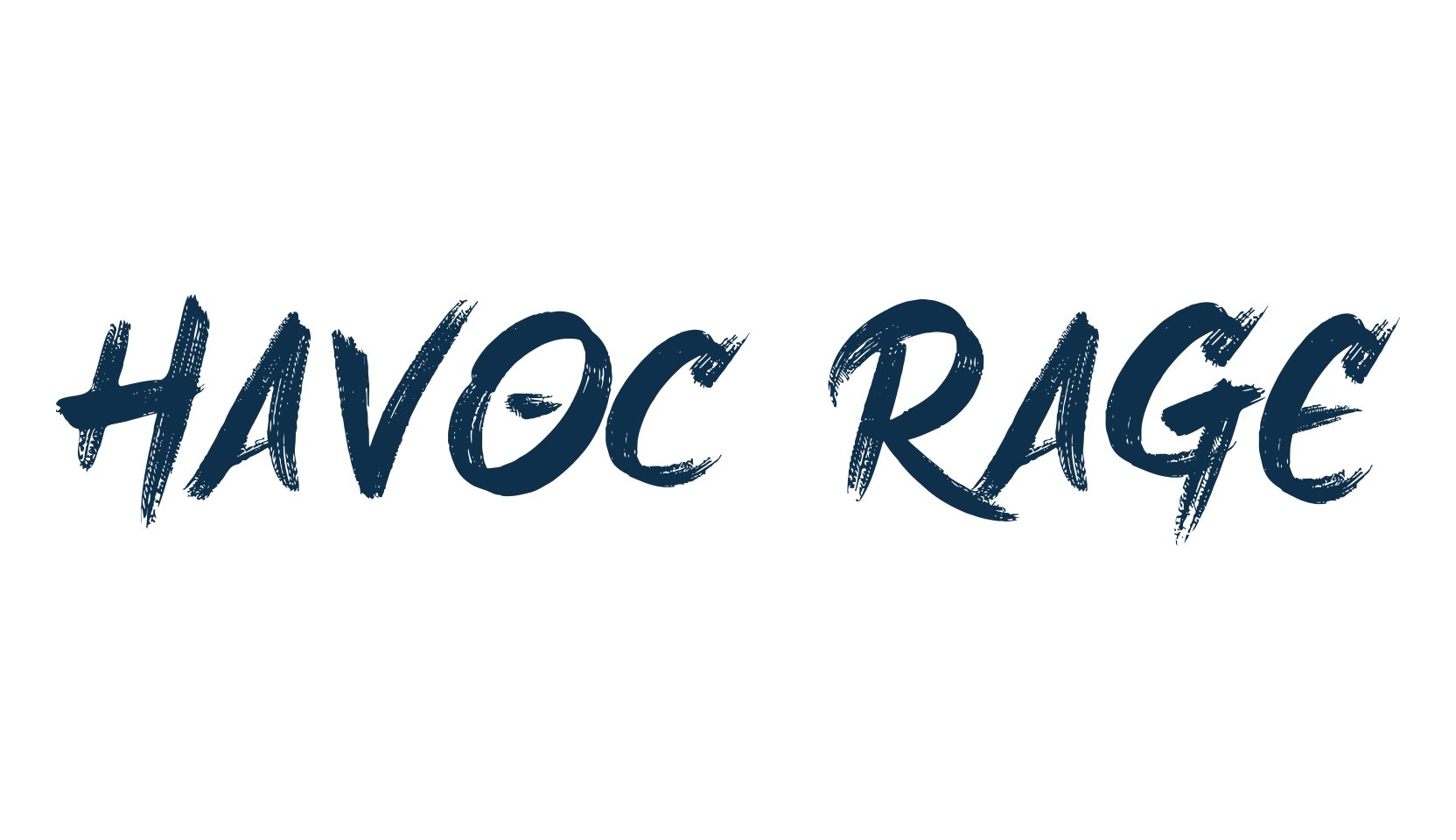 Havoc Rage, brush font preview